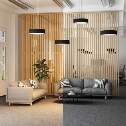 Arcchio LED-hængelampe Noabelle, sort, 40 cm, metal