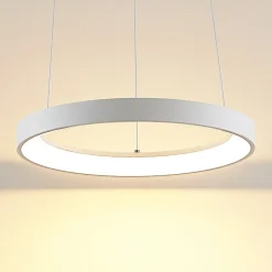 Arcchio LED-hængelampe Vivy, Ø 38 cm, hvid, metal