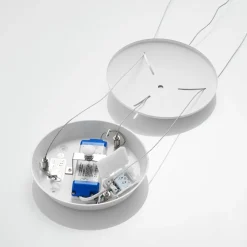 Arcchio LED-hængelampe Vivy, Ø 38 cm, hvid, metal