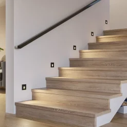 Arcchio Væglamper|Indbygningsspots>LED-indbygningslampe Vexi, 7,5 cm x 7,5 cm, sort, CCT