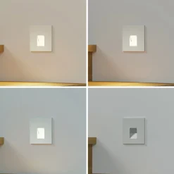 Arcchio LED-indbygningslampe Vexi, 7,5 cm x 7,5 cm, sølv, CCT