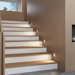 LED-indbygningslampe Neru, 7 cm, hvid, kantet, sensor^Arcchio Best