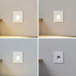 LED-indbygningslampe Vexi, 7,5 cm x 7,5 cm, hvid, CCT^Arcchio