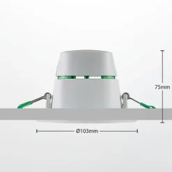 Arcchio LED-indbygningslampe Katerin, hvid, drejelig, 3-pak