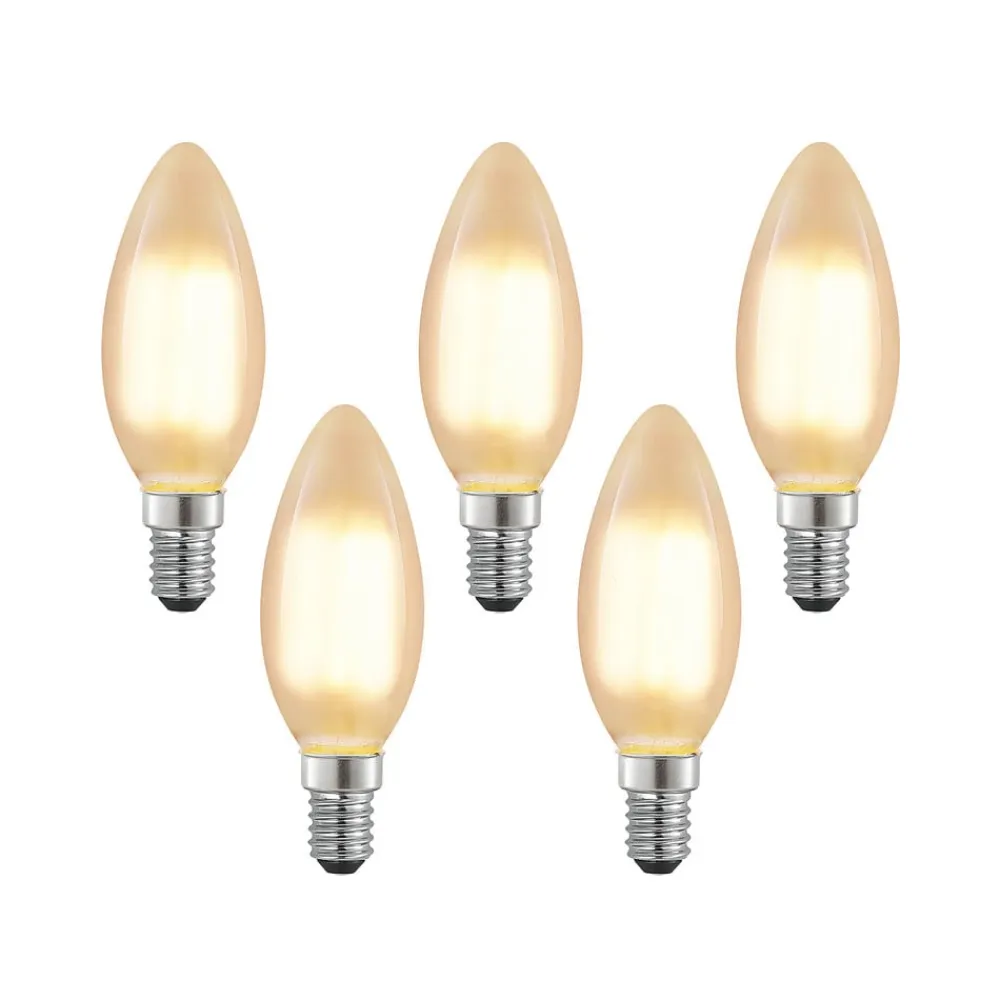 Arcchio Dæmpbar Led-Pære|Led Pærer>LED-kertepære E14, 4 W, 2.700 K, dæmpbar, sæt med 5 stk