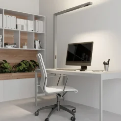 Arcchio Bordlamper>LED-klemmelampe Jolinda, sølv, metal, dæmpbar