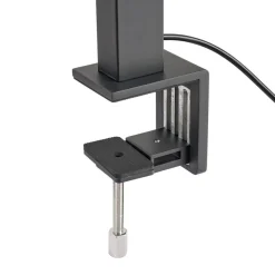 Arcchio LED-klemmelampe Logan sort, dæmpbar, sensor