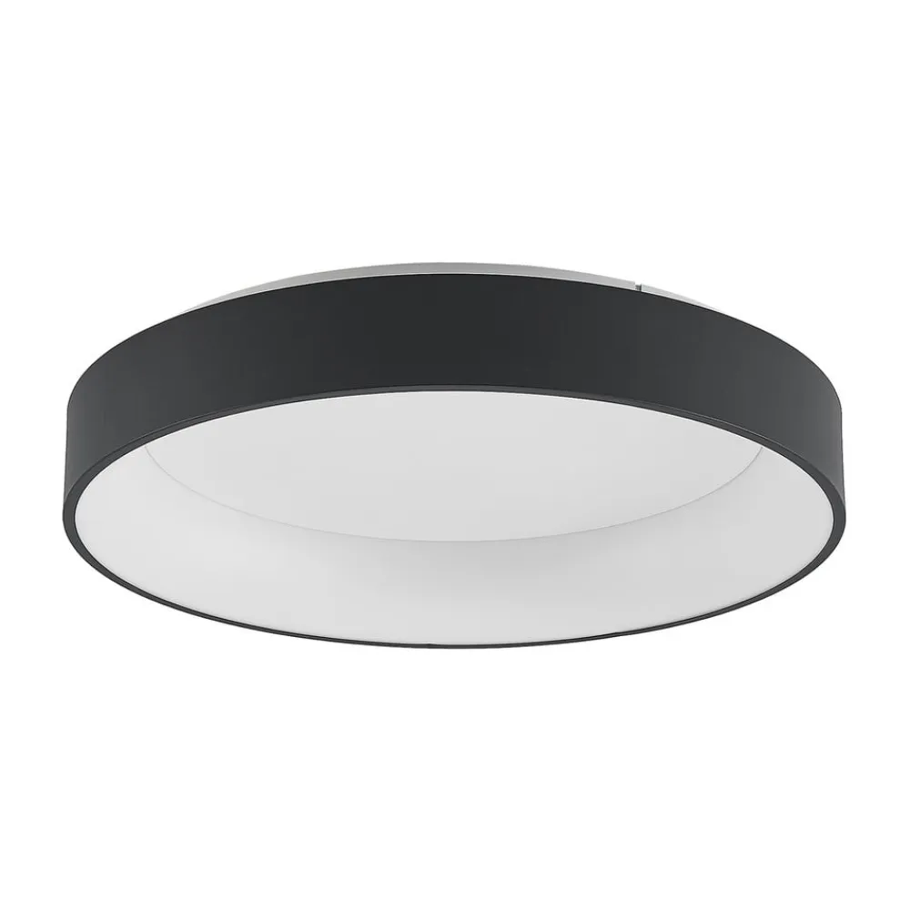 Arcchio LED-loftlampe Aleksi, Ø 60 cm, sort, metal, CCT