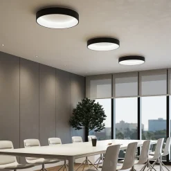 Arcchio LED-loftlampe Aleksi, Ø 60 cm, sort, metal, CCT