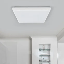 LED-loftlampe Augustin, 40 x 40 cm, hvid, IP54^Arcchio