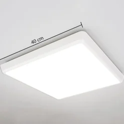 LED-loftlampe Augustin, 40 x 40 cm, hvid, IP54^Arcchio
