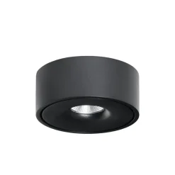 LED-loftlampe Rotari, Ø 12 cm, op & ned, sort^Arcchio Best