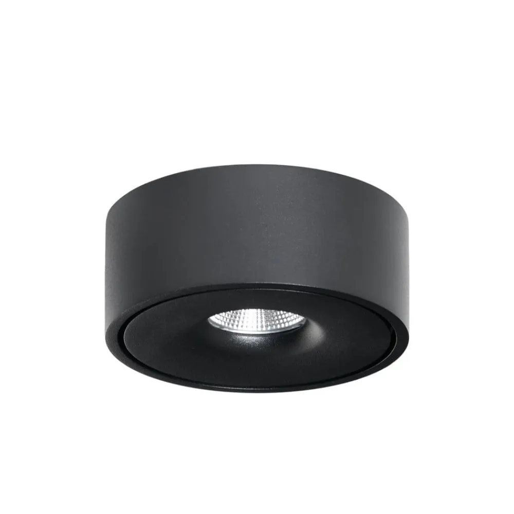 LED-loftlampe Rotari, Ø 12 cm, op & ned, sort^Arcchio Best