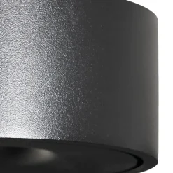 LED-loftlampe Rotari, Ø 12 cm, op & ned, sort^Arcchio Best