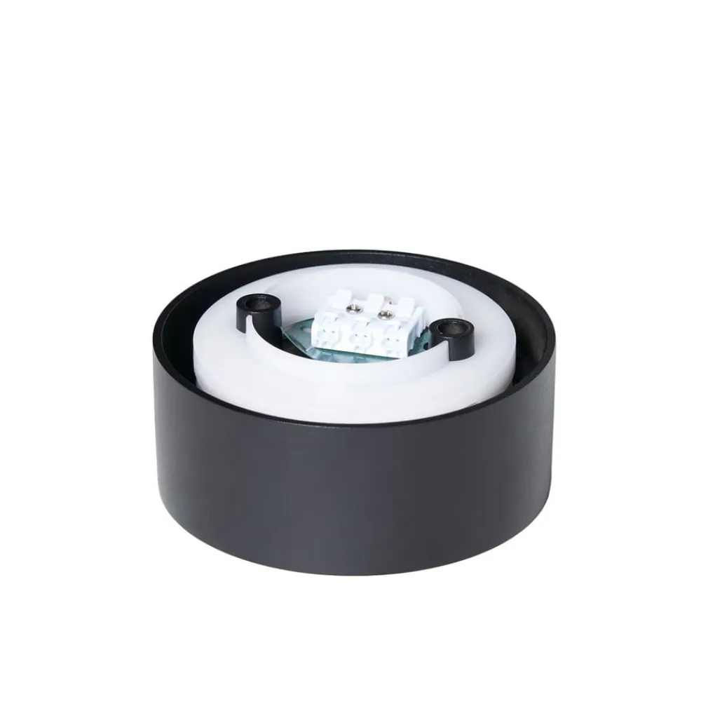 LED-loftlampe Rotari, Ø 12 cm, op & ned, sort^Arcchio Best