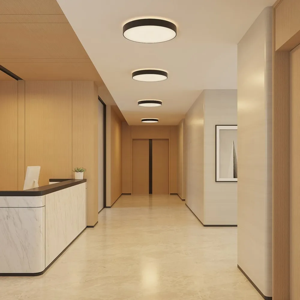 Arcchio Loftlamper|Loftlamper>LED-loftlampe Vanida, sort, Ø 60 cm, op/ned