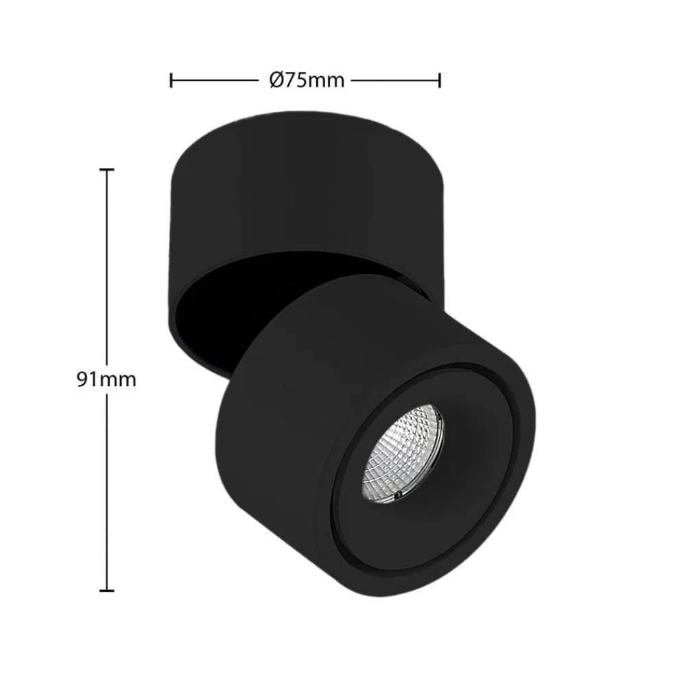 LED-loftspot Rotari, 980lm, 1 lyskilde, sort^Arcchio New