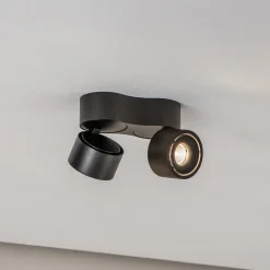 LED-loftspot Rotari, 1240lm, 2 lyskilder, sort^Arcchio