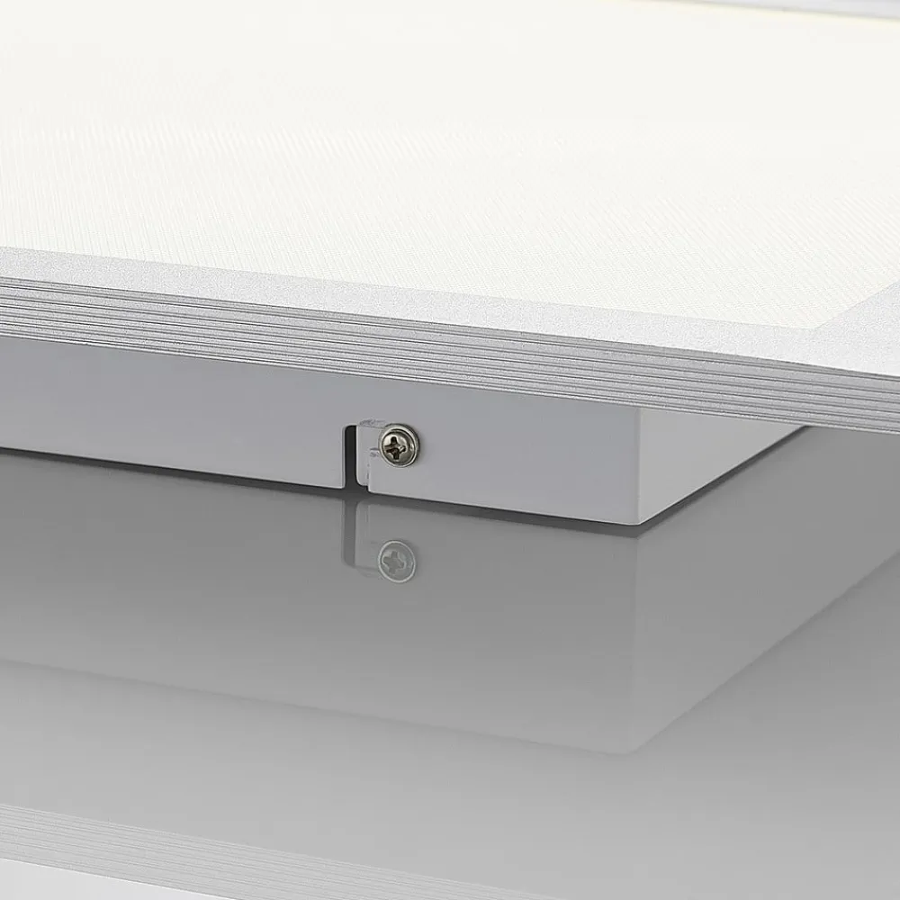 Arcchio LED-panel Lyndra, 40 cm, sølv, aluminium, dæmpbar, CCT