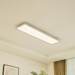 Arcchio Loftlamper|Loftlamper>LED-panel Lyndra, 120 cm, sølv, aluminium, dæmpbar, CCT