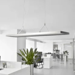 Arcchio Arbejdsrum/Kontor|Pendellamper>LED-pendellampe Dorean, sølv, metal, 120 cm
