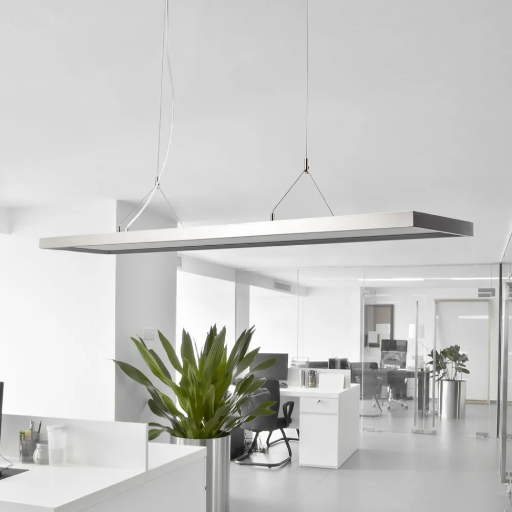 Arcchio Arbejdsrum/Kontor|Pendellamper>LED-pendellampe Dorean, sølv, metal, 120 cm