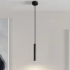 Arcchio Pendellamper>LED-pendellampe Franka, 1 lyskilde, Ø 4 cm, sort