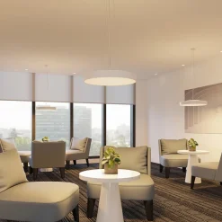 Arcchio LED-pendellampe Vanida, hvid, Ø 60 cm, op/ned