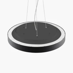 Arcchio LED-pendellampe Vanida, sort, Ø 60 cm, op/ned