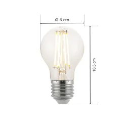 LED-pære, filament, E27, 6,5W, klar, 2.700K^Arcchio Clearance