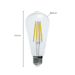 Arcchio LED-rustik lyspære, E27 3,8W, klar, 3000K, 806lm