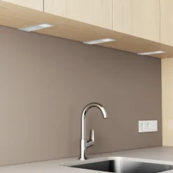 LED-underskabsbelysning Nortra, 3-pak, grå, aluminiumsfarvet^Arcchio Discount