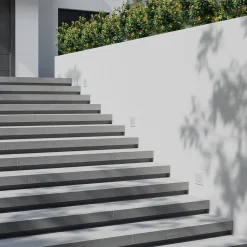 Arcchio LED-vægindbygningslampe Zamo, lamel, hvid, metal, IP65