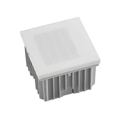 Arcchio LED-vægindbygningslampe Zamo, lamel, hvid, metal, IP65