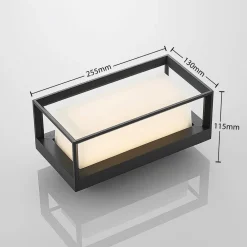 LED-væglampe Ismera, antracit/opal, IP65, glas^Arcchio Best