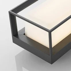 LED-væglampe Ismera, antracit/opal, IP65, glas^Arcchio Best