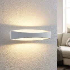 Arcchio LED-væglampe Jelle, 44 cm, hvid, metal, op/ned