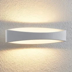 Arcchio LED-væglampe Jelle, 44 cm, hvid, metal, op/ned