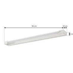 Arcchio LED-væglampe Jora, 90 cm, hvid, drejelig, IP44