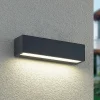 Arcchio LED-væglampe Lengo, 25 cm, 1 lyskilde, antracit, CCT
