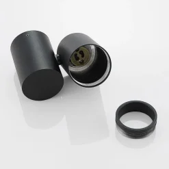 Arcchio loftlampe Gesina, 1 lyskilde, sort, aluminium, 11,6 cm