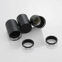 Arcchio loftlampe Gesina, 2-lys, sort, aluminium, 17,5 cm