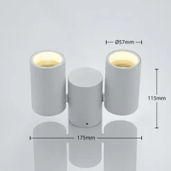 loftlampe Gesina, 2-lys, hvid, aluminium, 17,5 cm^Arcchio Outlet