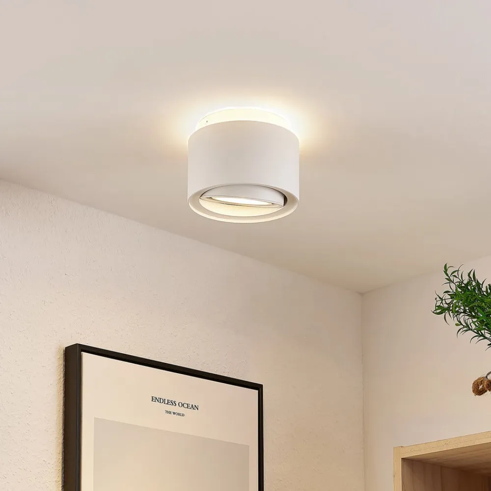 loftlampe Walisa, Ø 15 cm, hvid, metal, GU10^Arcchio Best