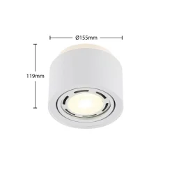 loftlampe Walisa, Ø 15 cm, hvid, metal, GU10^Arcchio Best