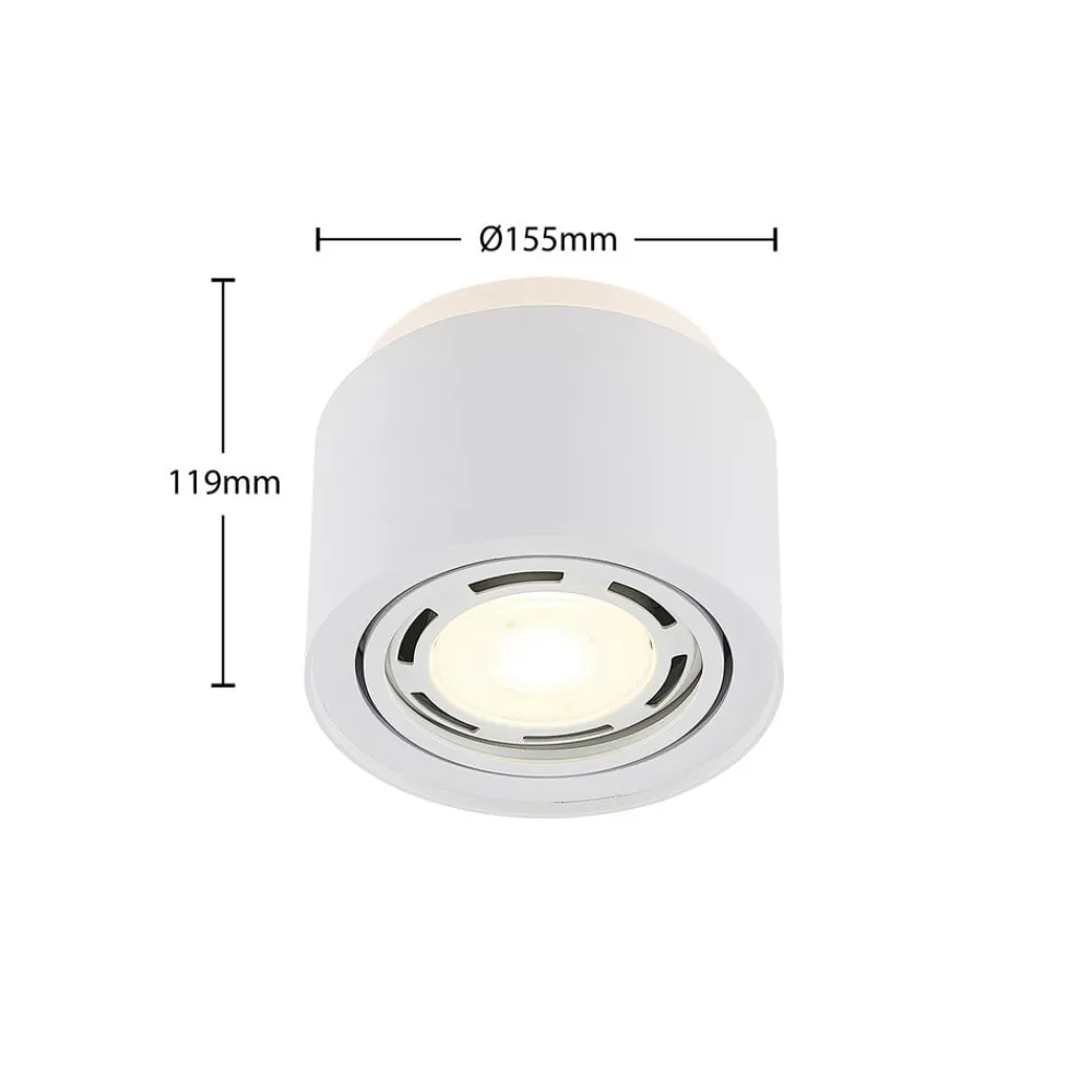 loftlampe Walisa, Ø 15 cm, hvid, metal, GU10^Arcchio Best