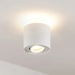 loftlampe Walisa, Ø 10 cm, hvid, metal, GU10^Arcchio Outlet