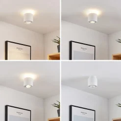 loftlampe Walisa, Ø 10 cm, hvid, metal, GU10^Arcchio Outlet