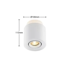 loftlampe Walisa, Ø 10 cm, hvid, metal, GU10^Arcchio Outlet