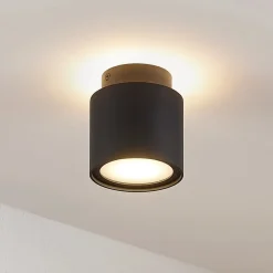 Arcchio Loftlamper|Spotlights>loftlampe Walisa, Ø 10 cm, sort, diffuser, GU10